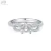 18K Solid White Gold