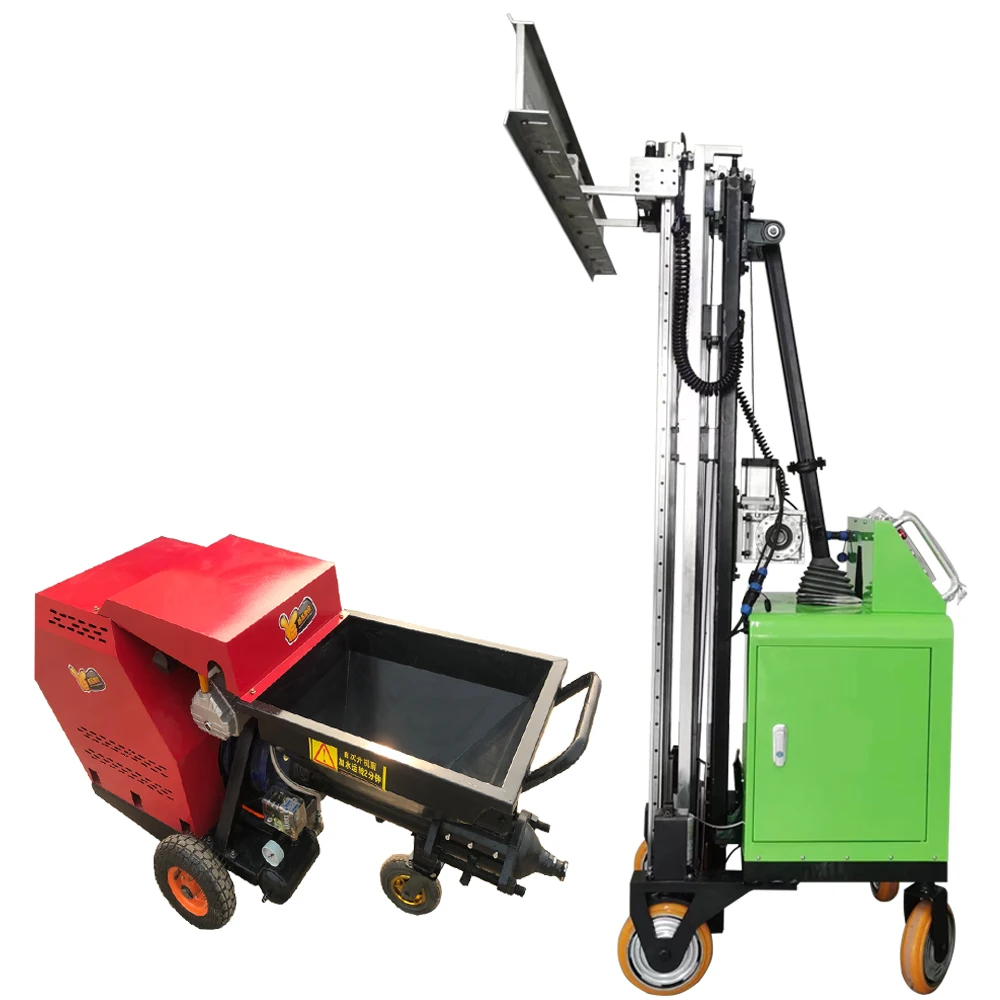 High Performance Automatic Wall Rendering Machinery Wall Plastering Finishing Machine Cement Concrete Rendering Machines