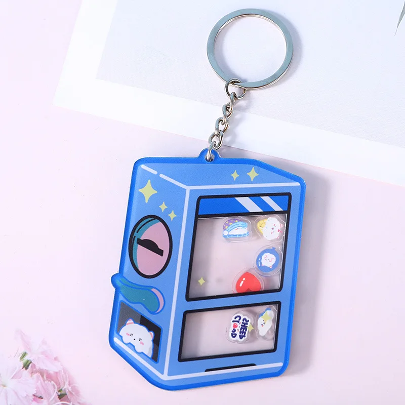 Manufacturer acrylic charm keychains custom cheap clear printing transparent acrylic shaker keychains details