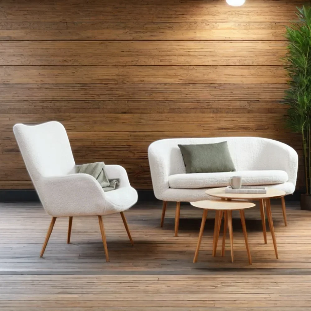 ZB BSCI Factory Modern Simple Design Bamboo Round Small Sofa Table Coffee Tea Side Table Living Room Furniture for Home Use