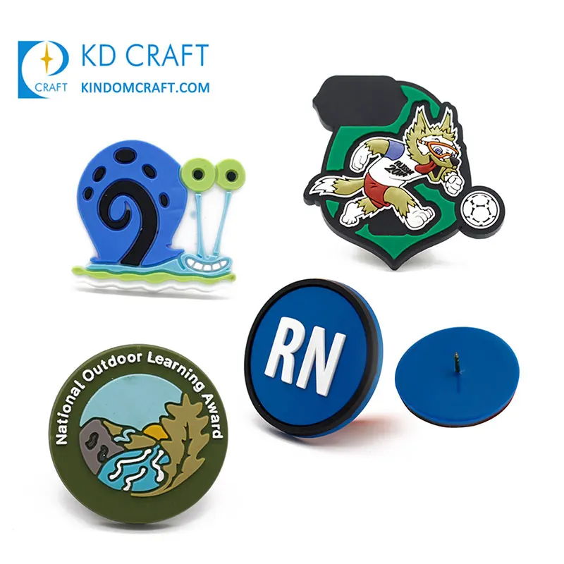 Manufacturers Custom 3d logo Color Filled Fancy Rubber Soft Pvc Lapel Pin Badge for Promotion