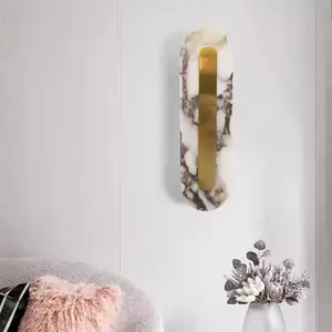 JACKSUN Modern Marble LED Wall Lamp Warm White Luxury Living Room Corridor Bedside Atmosphere Lamp