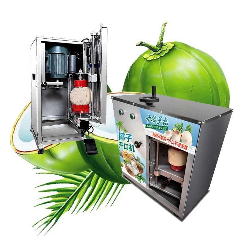 High Efficiency Automatic Cokernut Opener Old and Young Coconut Cutting Machine