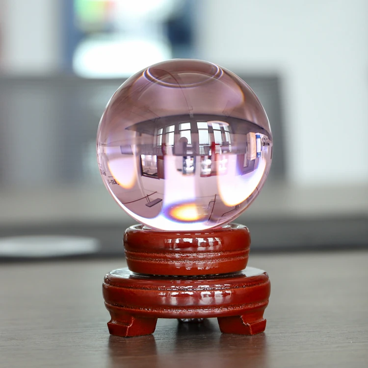 product wholesale factory homemade solid large sphere stand colored glass crystal ball-39