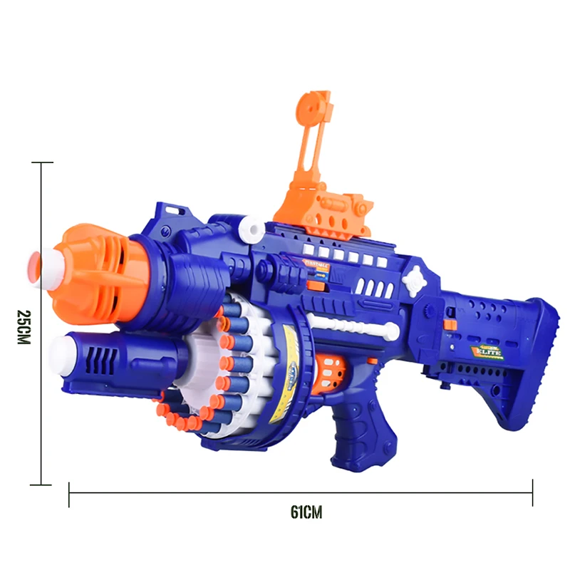 40 Rounds Soft Bullets Darts Continuous Firing Blaster Gun Kids Boys Electric Toy Gun With Aiming