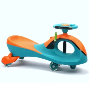 2026 Electric Toy Baby Swing Car Plastic Carros Para Ninos with Music and Light for Kids
