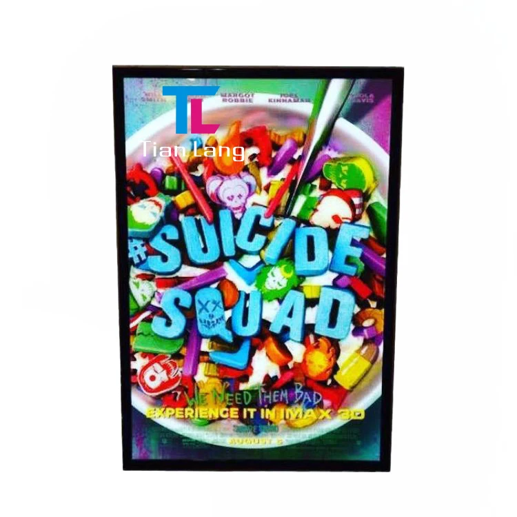 מסגרת פוסטר מגנטית מאורה בגודל גדול 27x40 עם תאורה LED מאורה בבית הקולנוע מסגרת פוסטר סרטים מאורה