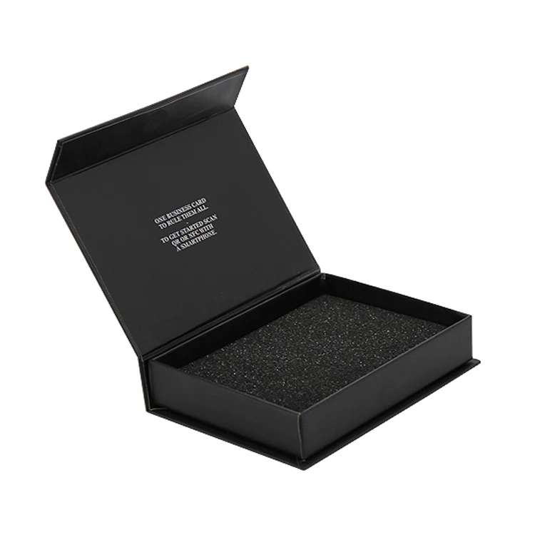 Custom Mini Order Black Cardboard Book Magnet Box Key Luxury Packaging With Foam