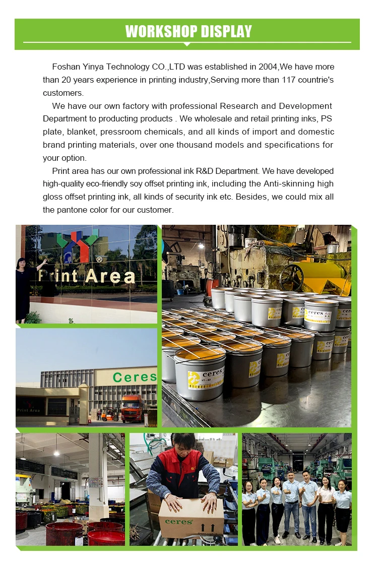 Ceres High Gloss YT-09 Soy Bean Offset Printing Ink with Friction and Heat Resistance for Paper Air Drying