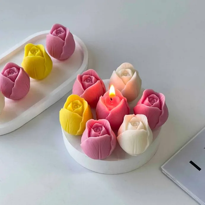 Flowerさん専用 H-0691/2 3Designs 3D Tulip Flower Shaped Silicone Resin Mold