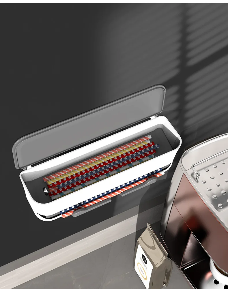 Wall Mounted Straw Storage Box Pencil Dispenser Holder For Classroom