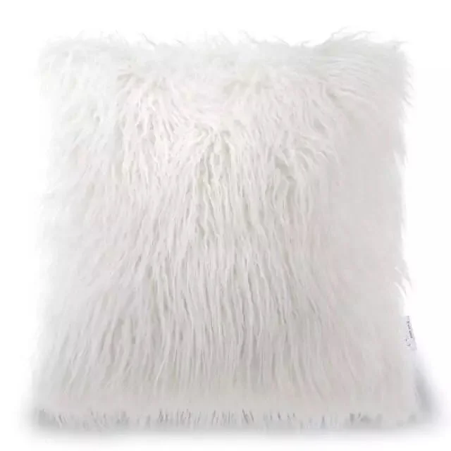 Мягкие плюшевые монгольские индивидуальные натуральный мех Чехлы для подушек пледы наволочки