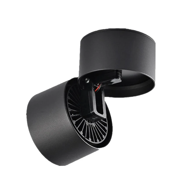 
Светодиодный потолочный светильник с поверхностным креплением IP40, вращающийся цилиндр, алюминиевый потолочный светильник 20 Вт с хорошим излучением 