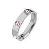 4mm steel color full nail ring