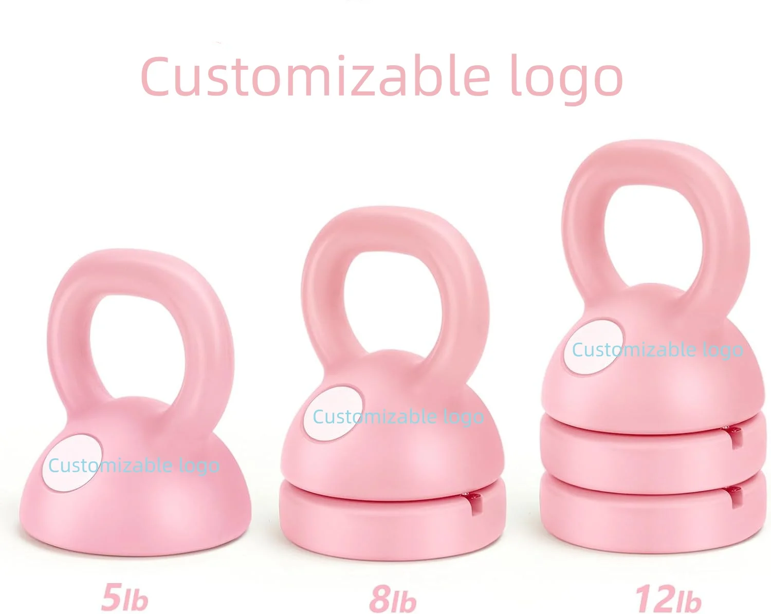 12lb 5kg Adjustable Kettlebell Set Competition Ecoat Cast Iron Kettle Bell For Women And Men