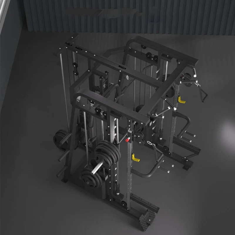 PINJIAN Commercial Comprehensive Fitness Equipment Multifunctional Trainer Bodybuilding Gym Equipment Smith Machine Squat Rack