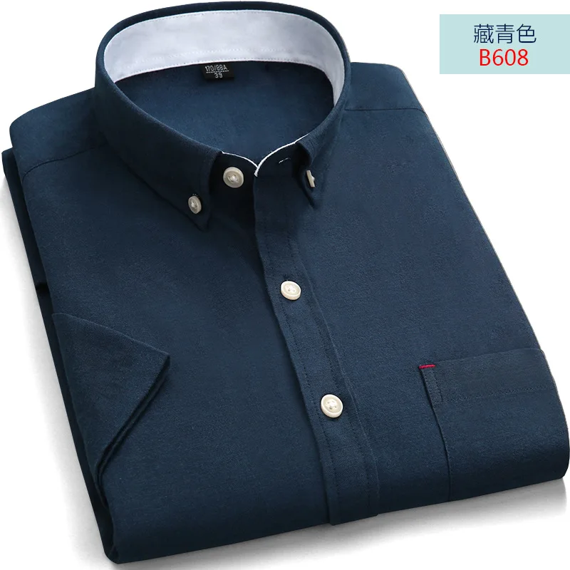 2022 Fashion New Short-sleeved Best Quality Oxford Plus Size Men's ...