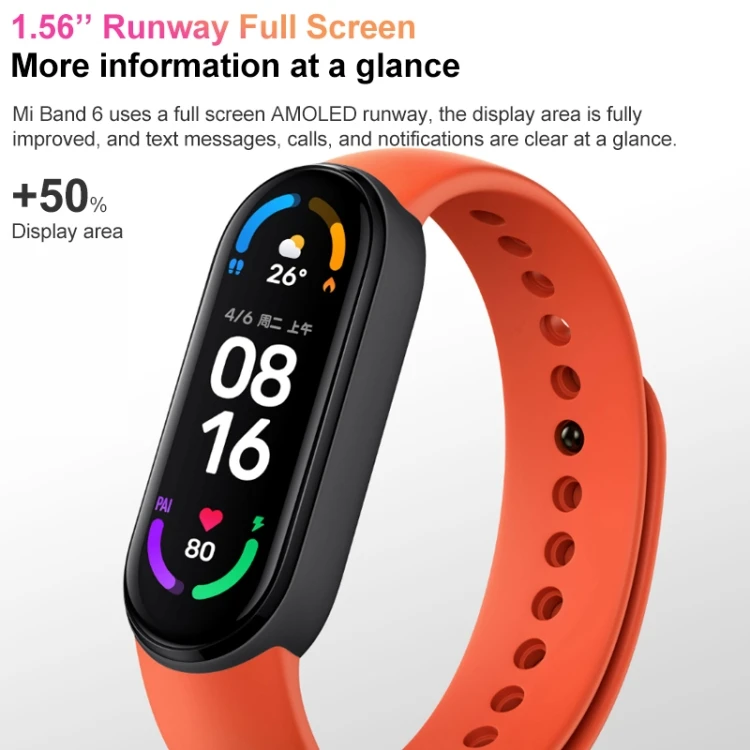Asli Xiaomi Mi Band Gelang Pintar Pelacak Kebugaran Versi Standar  Inci Layar Penuh Pertandingan Xiao