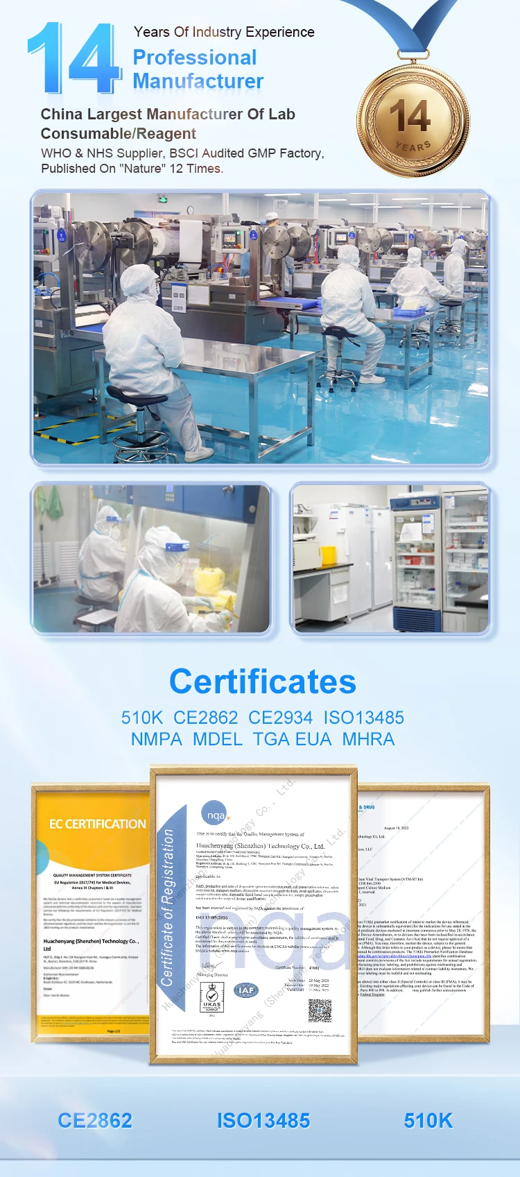 Disposable Female Urethral Swab Vaginal Swab Cervical Nylon Flocked