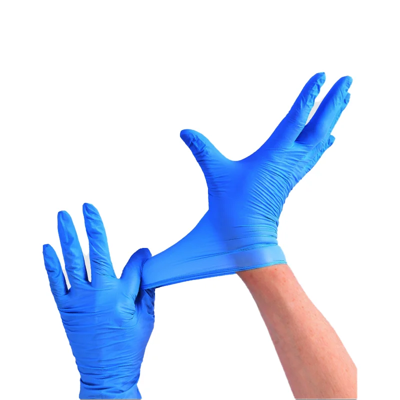 Nitrile Gloves Blue Nitrile Gloves Food Household 4mil Powder Free