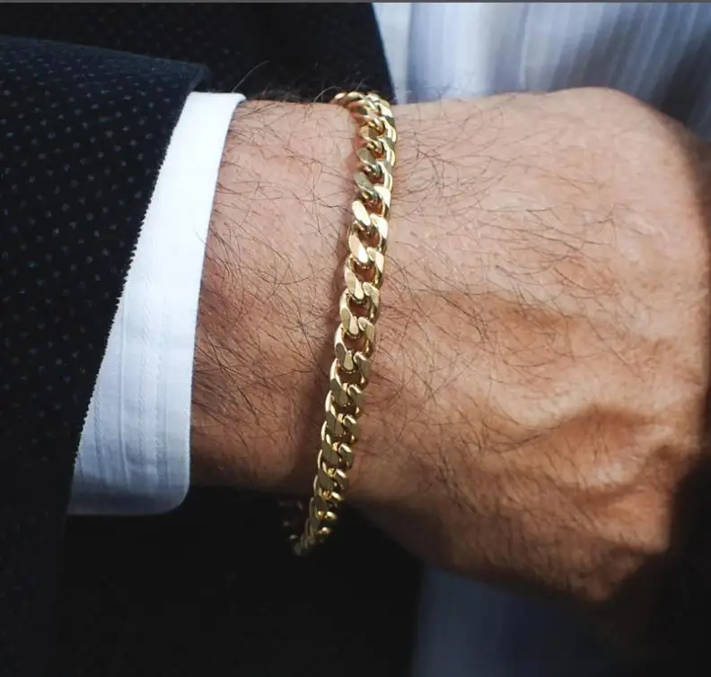 ゴールド miami cuban ブレスレット JP AK69 Awitch 6mm Miami キューバン・ブレスレット ゴールド