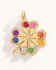 Pendentif trèfle à quatre feuilles incrusté de diamants