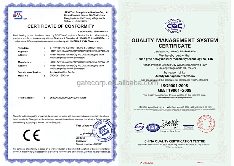Swiet certificate