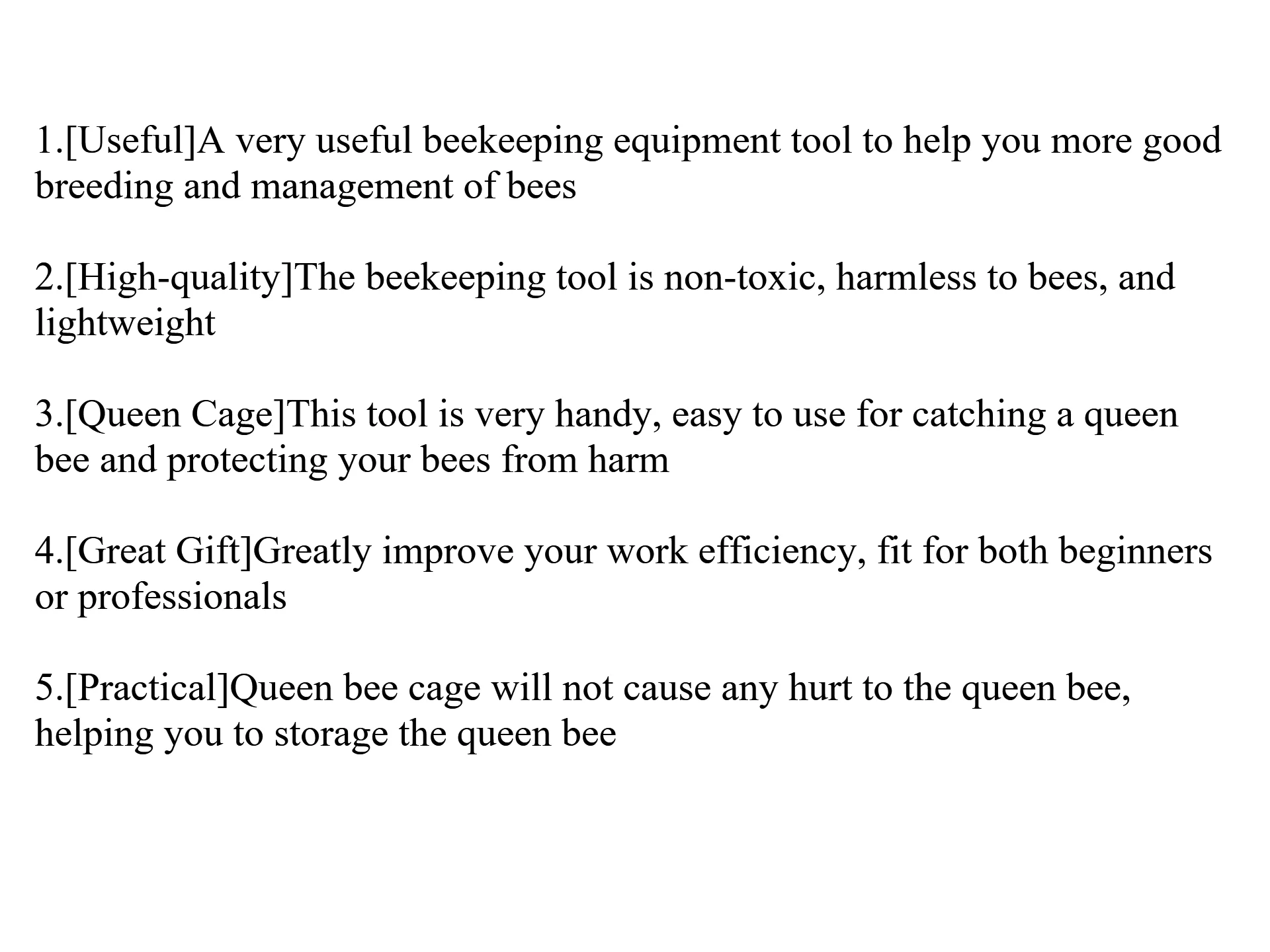 Queen Rearing Tool JZBZ Queen Cage Shipping Bar Bee Queen ...
