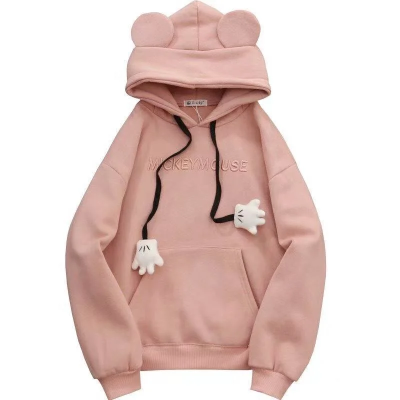 Sudadera Con Capucha De Mickey Mmbroided Para Mujer,De Cachemira  Popular,Gruesa,Informal,A La Moda,Holgada,De Manga Larga,Talla Grande,Invierno,2021  - Buy Las Mujeres De Otoño E Invierno Nuevo Estilo Coreano Cachemira  Engrosada Suéter,De Las Mujeres De
