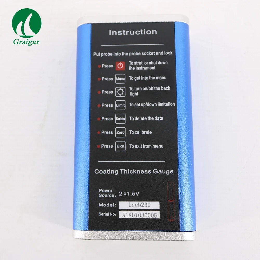 CM-1210A Digital Coating Thickness Gauge F & NF Type Eddy Current Range 0-2000um/0-80mil