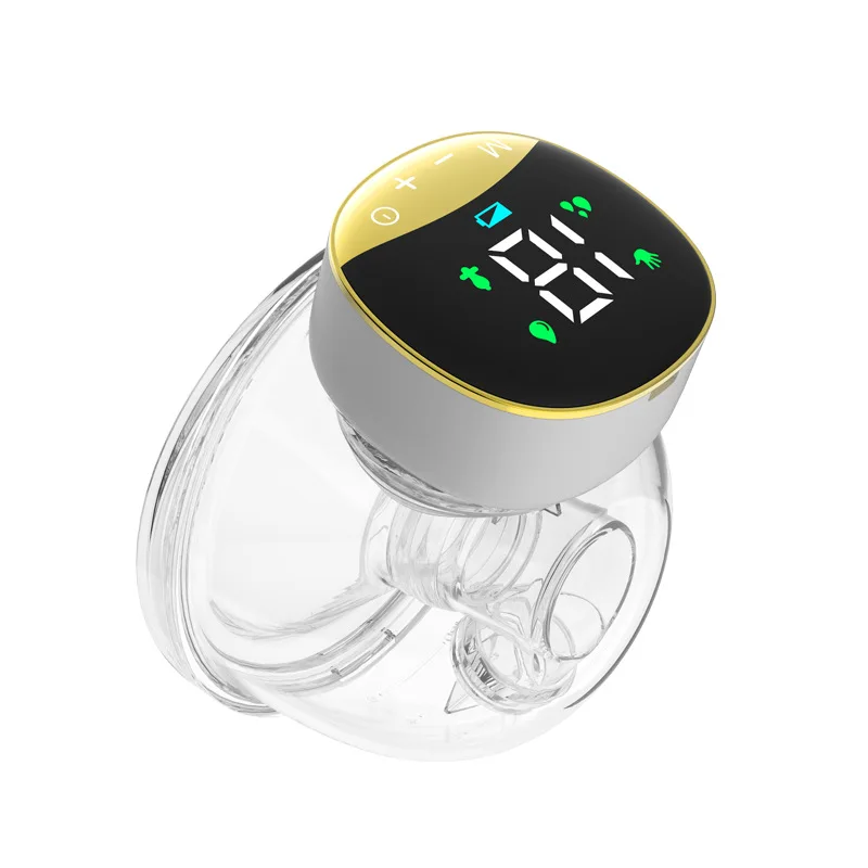 LED Touch Button Baby Care Intelligent Handsfree Silicone Electric Wearable Breast Pump With 4 Modes 12 Different Gears