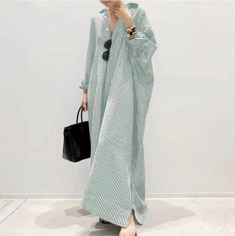 knee length dresses for ladies Women's Plus Size Jozette Striped Dress -Ivory main image 1