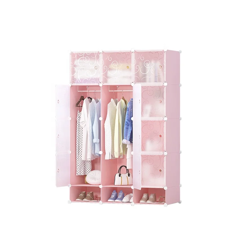 Cheap Modern Plastic Extendable Functional Furniture Dressing Room Closets Organizer Wardrobe