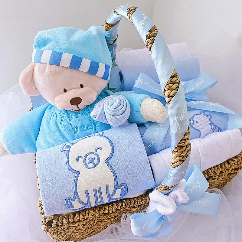 Wholesale 100% Cotton Newborn Babywear Gift Sets Girls Hot Balloon Infant New Born Gift Box Sets for Summer and Spring details