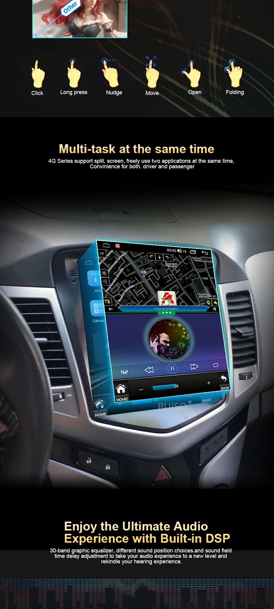 Ruiso Car Radio Android Car Player For Ford Raptor 2008-2014 F-150 Xlt ...