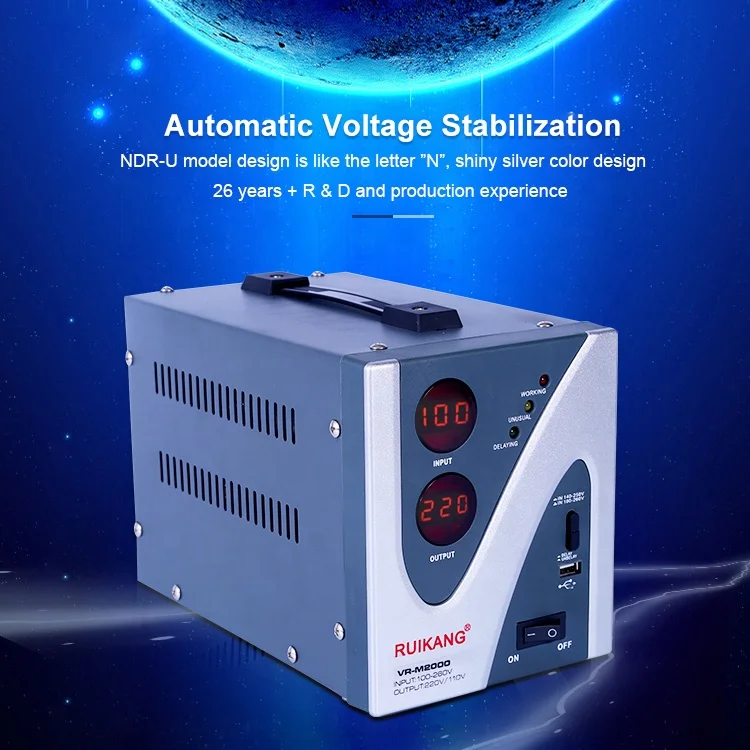 Automotive Voltage Regulator Ic Home Automatic Voltage Stabilizer Digital Display with USB Power 230v Voltage Stabilizer
