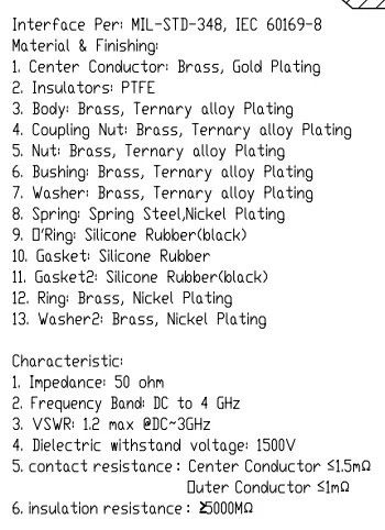 product lwmc updated factory price nickel rf connectorbnc male clamp for mp ultraflex7 cable-7