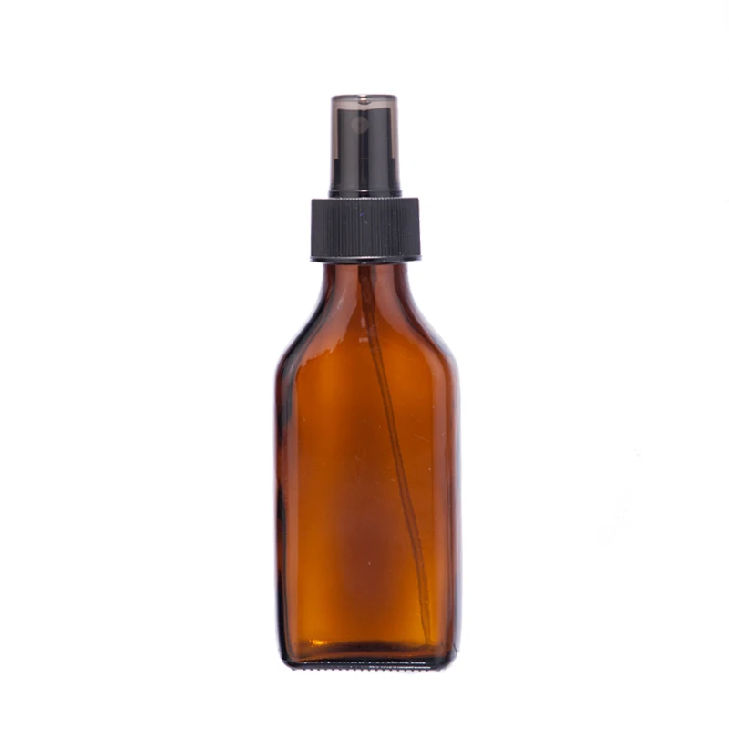 
Оптовая продажа, квадратная янтарная бутылка для жидкости объемом 100 мл 