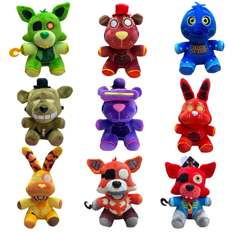 5-10Pcs FNAF Freddy's Plush Toy Stuffed & Plush Animals Bear Rabbit Game  Fnaf Birthday Christmas Toys For Kids