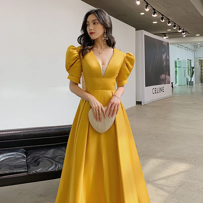 summer evening dresses 2021 Gender Neutral Summer Acrylic A Line Dress Floor Length Natural Waistline  Up To 50% Off