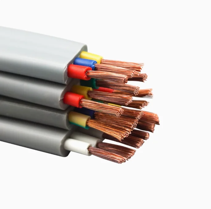 H07VVH6-F 450/750V Copper Rubber Insulated Low Voltage Flat Flexible Cable,H05VV-H6-F/TVVB building Construction Farm Wire Cable