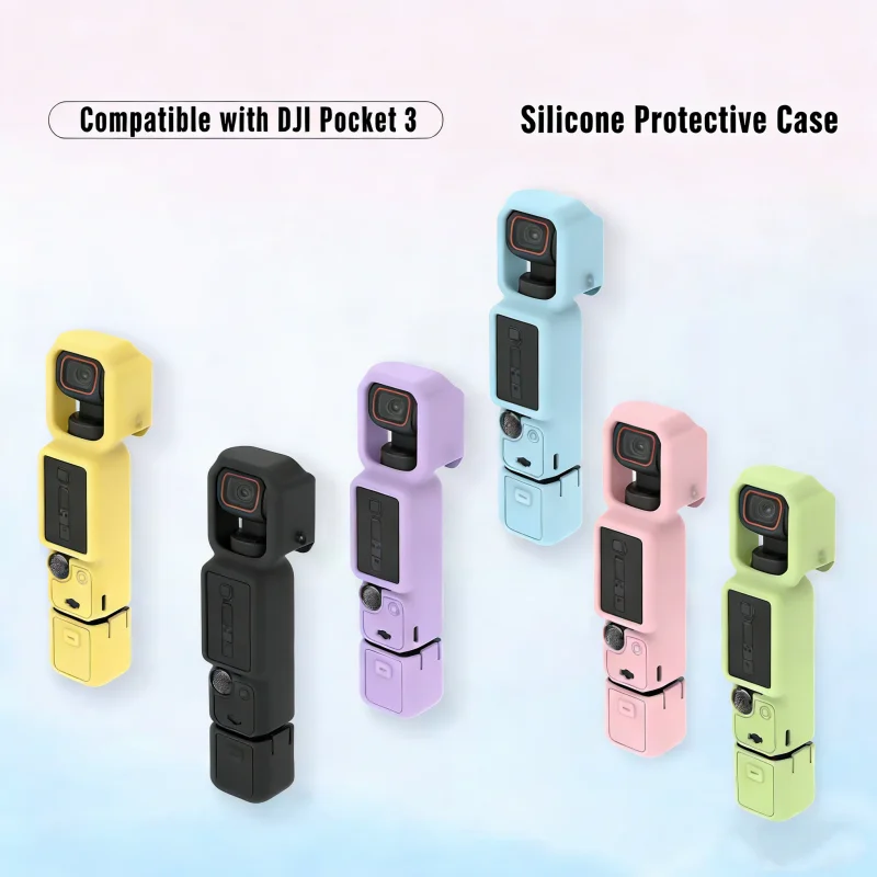 product silicone cover for dji osmo pocket 3 protective case scratch resistant sleeve for dji osmo pocket 3 portable combo accessories-10
