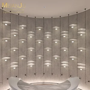 Contemporary Modern Wall-Mounted Linear Design Background Chandelier for Hotel Ambient Lighting Decorative Branch Chandelier