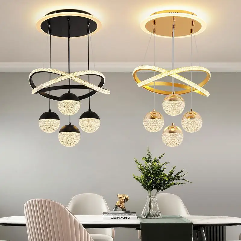 Luminaria pendentis LED moderni minimalis domestica sumptuosa pro cubiculo habitaculi luxurioso tabernae scalis mediae magnitudinis disponibilibus