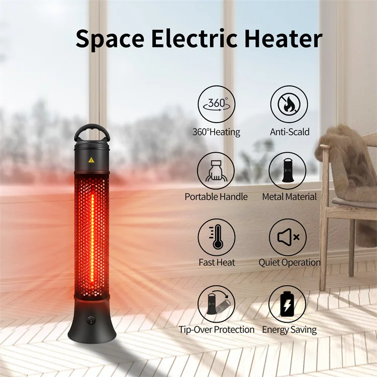 Large Ptc 1200w Portable Under Table Domestic Electric Heater With Tip