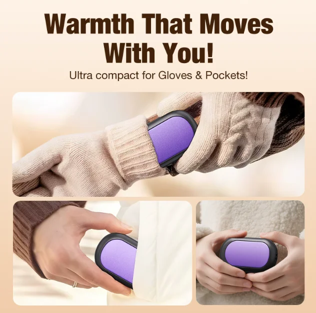 Hand Warmer, 2-Pack, 4000mAh, USB, Portable - detail 14