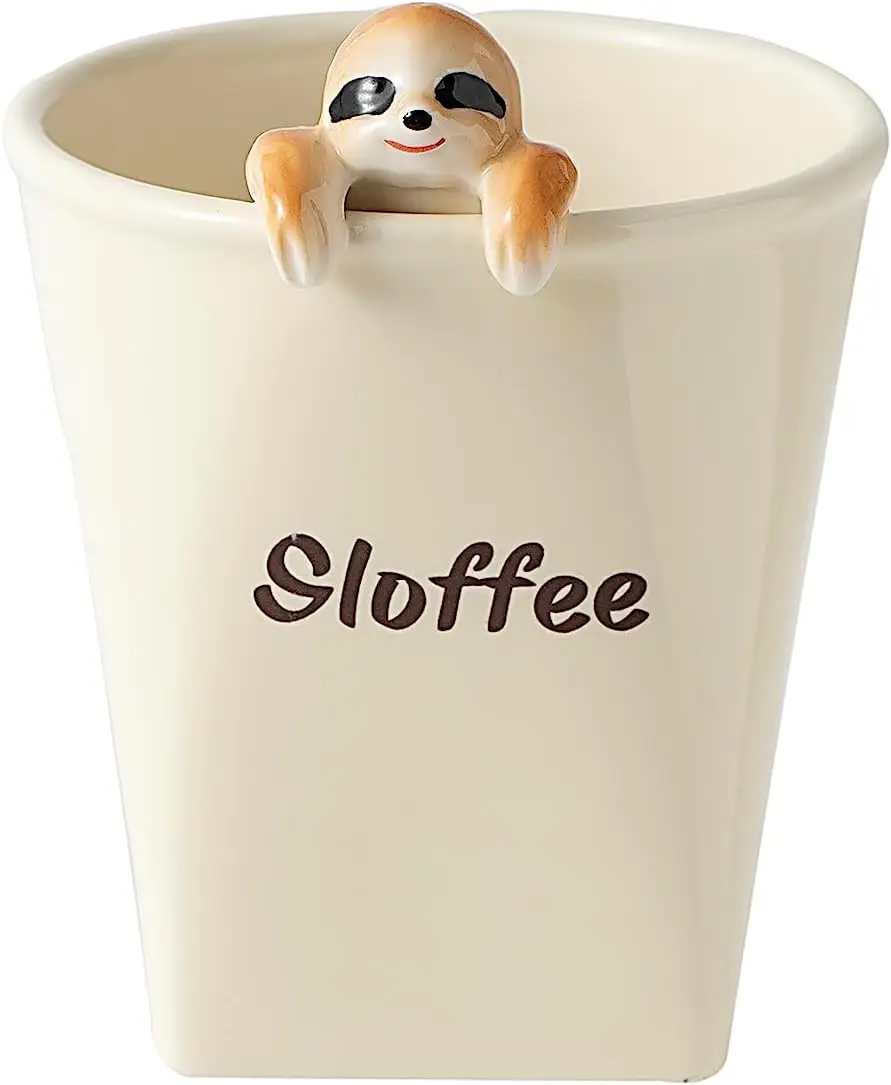 Hot Sale Customizable Ceramic Mug Fun 3D Sloth Mug Coffee Cup Unisex (Colorful - Sloth)