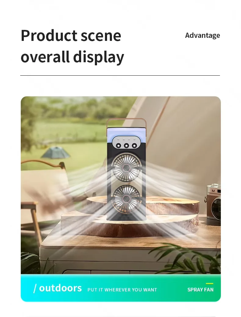 Tragbarer Mini Tischventilator Mit Luftbefeuchter Für Zuhause_voghion.com