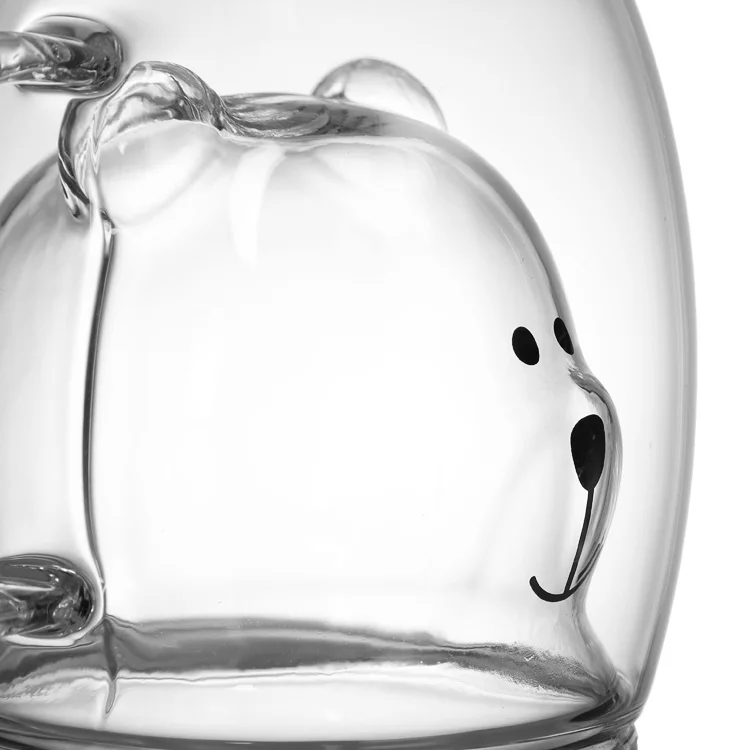 Cute Mugs Glass Double Wall Insulated Glass Espresso Cup Coffee Cup Tea