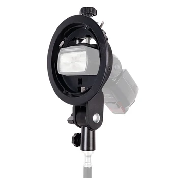 E052 Short S-type Bracket Holder With Handle Grip for Camera Photo Studio Flash Light Suitable detail image